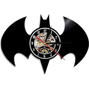 LXWLXDF-Wandklok, Bat Vinyl Plaat Wandklok, Anime Film En Televisie Creatieve Wandklok, Met LED 7 Color Unique Gift, Festival Verjaardagscadeau Home Decor (Size : Without Light)