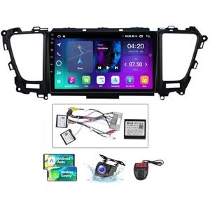 Android 13 Autoradio 2 DIN Compatibel met Kia Carnival 3 YP 2014-2021 9 Inch Touchscreen Carplay en Android Auto met Bluetooth 5.0/FM RDS/Bediening op het stuur/Achteruitrijcamera(B,NF-2)
