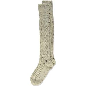 Lusana Loden Tweed Kniekousen voor jongens, beige (naturel gemêleerd 0), 31-34