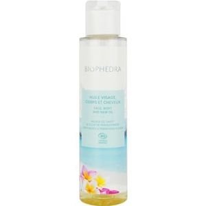 BIOPHEDRA Biologische gezichts-, lichaams- en haarolie met Monoï uit Tahiti en Frangipani, 98% natuurlijk, 73% biologisch, gemaakt in Frankrijk, veganistisch, gecertificeerd biologisch Cosmos Organic