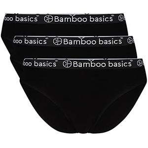 Bamboo Basics - Dames Bamboe Slips (3-pack) - Zwart - Yara - Niet irriterende naden en labels - Zijdezacht, Ademend en Hypoallergeen