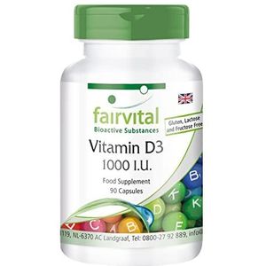 Fairvital | Vitamine D3 1000 IU (25mcg) cholecalciferol - 90 capsules