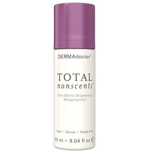 DERMAdoctor Total Sans Parfums, anti-transpirant, ultrazacht, voor de gevoelige huid, vermindert verkleuring van de oksels, deodorant zonder parfum (3,04 fl.oz)