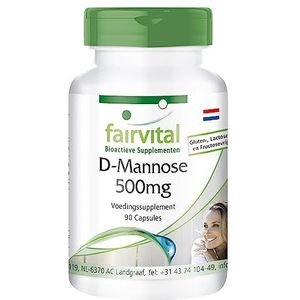 Fairvital | D-mannose capsules 500mg - HOOG GEDOSEERD - 90 capsules - natuurlijke monosacharide
