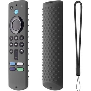 2022 Lichtgevende siliconen beschermhoes voor Fire TV Stick (3e generatie) Derde Generatie/4K 2021/4K MAX Afstandsbediening Anti-Drop Stofdichte Case Shell (Donkergrijs)