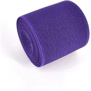5 cm geïmporteerde rubberen band, kleur elastische band, dubbelzijdig en dik elastiek kleding naaien accessoires-violet