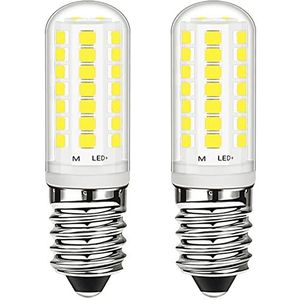 E14 LED-lamp 3W koel wit 6000K 28W halogeenequivalent energiebesparing, E14 kleine Edison schroef (SES) LED-lampen 360LM voor vriezer/afzuigkap/naaimachine, AC220-240V, 2 stuks Euxper
