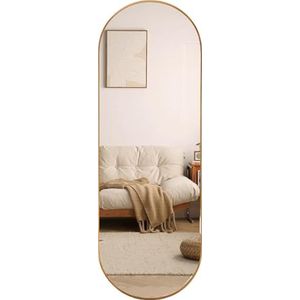 SensaHome Oval Passpiegel - 50x160CM - Goud - Minimalistisch Design