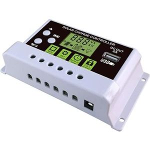 Solar Controller 10A 20A 30A 40A 50A 60A Auto 12V 24V Lading Ontlading PWM USB DC Uitgang Overbelastingsbeveiliging(40A)