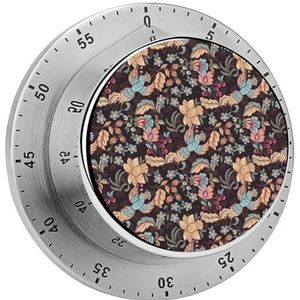 Fantasie Bloemen En Vogels Etnische Stijl Keuken Timer Herbruikbare Koken Timer Gekookt Ei Timer Wekker Grappige Geschenken