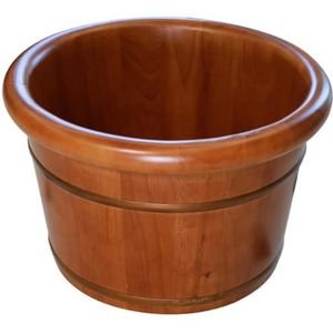 PA-DABAOO Houten Voetbad, Houten Voetbad Emmer, Voet Spa Pedicure Emmer, Massief Houten Voetbad Voor Weken Pedicure Kom, Huisvoet Badmassage Spa Sauna Weken