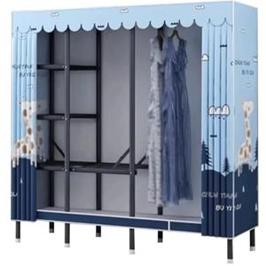 Draagbare Garderobekast Metalen Stalen Frame Kledingkast 170 cm/190 cm/230 cm Grote Kasten Voor slaapkamer Garderobekast