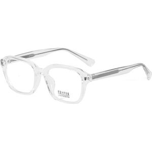 kachawoo Anti-blauw licht bril mannen vrouwen vierkante glazen montuur TR90 bril computerbril, transparant, Large