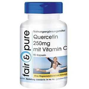 Fair & Pure® - Quercetine 250mg met vitamine C - vegan - zonder magnesiumstearaat - 90 quercetine capsules