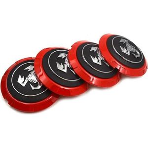 4 Stuks Auto Wielnaafdoppen Naafdop 133mm Voor Abarth 595 (facelift 2016) 2016-2025, Wielnaafdop Center Velgdop Naafdoppen Wieldoppen Naafdoppen Met Logo