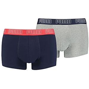 PUMA PUMA basic heren trunks (2 stuks) trunks, blauw/grijs mix, L EU