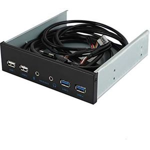 Trjgtas 5.25 Inch Desktop Pc Case Interne Voorpaneel Usb Hub 2 Poorten Usb 3.0 En 2 Poorten Usb 2.0 Hd Audio Poort 20 Pin Connector
