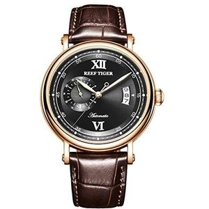 REEF TIGER Top Brand Luxe Casual Horloge voor Mannen Rose Goud Automatisch Horloge RGA1617-2, Rga1617-2-pbs, Automatisch horloge