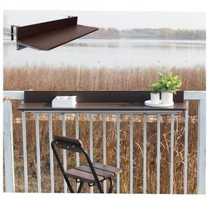 GoudmetHout Balkontafel Niet Inklapbaar XL - Balkonbar- Balkon tafel - Hout - 99 cm - White wash - Reling Smal GoudmetHout Balkontafel Niet Inklapbaar XL - Balkonbar- Balkon tafel - Hout - 99 cm - White wash - Reling Smal