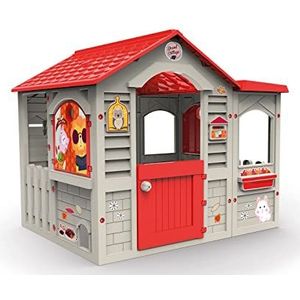 Chicos - Kinderhuis Grand Cottage XL | gemaakt van robuust en duurzaam kunststof met eenvoudige montage | Kleur beige met rood dak (89627)