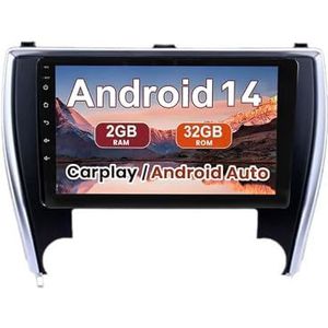 Android 15 Autoradio 9 inch touchscreen voor Toyota Camry U.S 2015-2017 Autoradio Navigatie met Carplay met GPS navigatie Bluetooth FM USB Steering Wheel Control(D7 2G+32G)