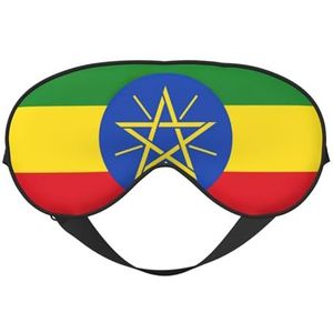 sttung Vlag van Ethiopië Print Travel - Friendly Sleep Soft Eye Mask: compacte, lichtgewicht, verstelbare riem