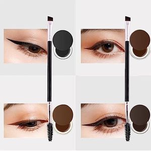 Waterproof Eyeliner Gel - 2 In 1 Long-lasting Waterproof Eyeliner/Eyebrow Gel with Brush - High Pigmented Gel Eye Liner (All Color)