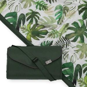 Little Unicorn Picknickdeken - Wasbaar & Waterdicht - Tropical Leaf - 1,5 x 1,5 m - Speelmat, speelkleed baby