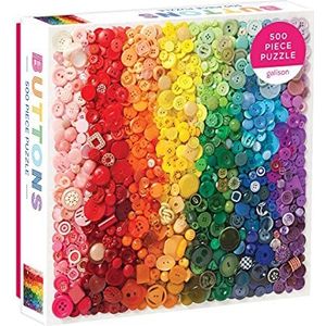 Galison Mudpuppy 735360146 Rainbow Buttons 500 Piece Puzzle