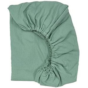 KraftKids Hoeslaken mousseline dubbele crêpe groene jade van 100% katoen in maat 140 x 70 cm, handgemaakte matrashoes gemaakt in de EU