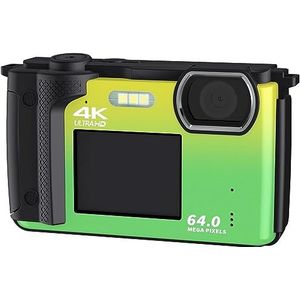 Dual Screen 64MP Fotografie Camera Selfie Recorder 4K UHD Vlog Camcorder 16X Zoom Compact Camera Live Streaming Webcam HD camera (Color : With 128G, Size : With 1 Battery)