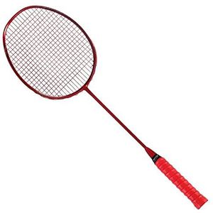 Badmintonset Badminton Racket Professional Carbon Portable for Training Single Package Badmintonracket (Size : Red)