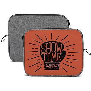Show Time Gloeilamp Laptop Sleeve Case Beschermende Notebook Draagtas Reizen Aktetas 13 inch