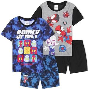Get Trend PJs 2-pack pyjama set korte mouwen kinderen tieners lounge sets nachtkleding zachte comfortabele nachtkleding jongens geschenken, Multi Spidey, 5-6 jaar