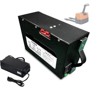 HJGHY 24V 20Ah elektrische heftruck lithium-ionbatterij, laad- en loswagens, 24 volt vrachtwagen, magazijn, logistiek, vrachtwagenbatterij met lader