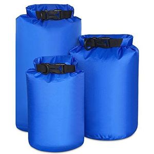 HUIOP Set van 3 waterdichte tassen 2L + 4L + 8L Outdoor ultralichte droge zakken voor kamperen Wandelen Reizen Varen Kajakken,waterdichte droge tas