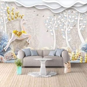 3D Woonkamer Muurschildering Home Decor Planten Bomen Gebladerte Landschap Woonkamer Muurschildering Home Decor-430Cm×300Cm