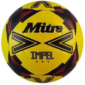Mitre Impel One Level Training Voetbal Voetbal Fluo Geel/Zwart/Rood - Maat 4