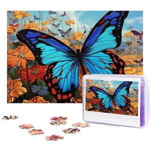 300 Stuk puzzel voor volwassenen gepersonaliseerde foto puzzel grote vlinder aangepaste houten puzzel voor familie, verjaardag, bruiloft, spel nachten geschenken, 38 cm x 25,9 cm