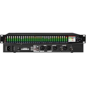 31-bands Stereo Grafische Equalizer Professionele Audio-equalizer LED-displayprocessor Met Pc-softwarebesturing Hoge Prestaties(Black)
