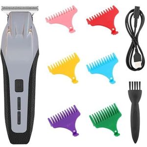Tondeuse voor mannen, professionele Electirc tondeuse kapperszaak oplaadbare baard haartimer voor mannen (zilverachtig)