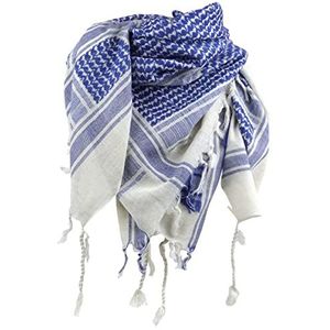 Asita Shemagh Arabische Sjaal 100% Katoen, Wit/Blauw