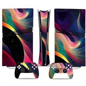 Anti Kras Voor PS5 Pro Skin Disc Edition & Voor PS5 Pro Skin Digital Edition Console Controller Vinyl Cover Skins Wraps Krasbestendig Compatibel 30593 Geen Schuimvorming(Digital Edition)