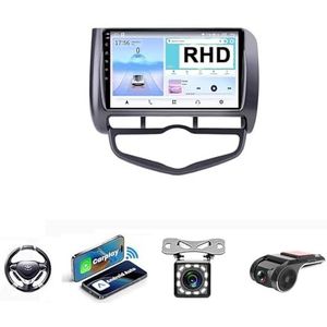 Android 13 Auto Stereo MP5 Player 9'' Screen Autoradio Voor Honda Jazz City 2004-2007 Car-play Android Auto GPS-navigatie Bluetooth RDS FM AM DAB+ Radio Stuurbediening Voice Control(NF-2 4Core 2+32G