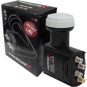PremiumX Unicable SCR LNB SAT 4 Unicable +3 Legacy voor maximal 7 Satelliet-Ontvanger Full HD HDTV 4K