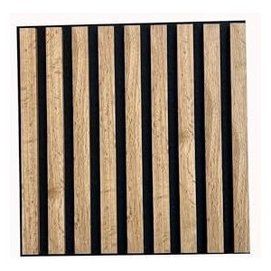 MEBANO 6-delige set akoestische wandpanelen – 40x40 cm – 3D houtfineer & vilt – akoestische wand & geluidsabsorptie – kleur: wotan eiken