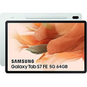 Samsung Tablet Galaxy Tab S7 FE 12,4 inch met 5G en besturingssysteem Android 64 GB groen ES-versie