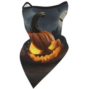UVBDF Halloween pompoen gezichtsbedekking sjaal, ademend voor hardlopen, kamperen, klimmen