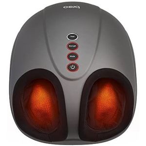 breo Voetmassageapparaat, elektrisch met warmtefunctie, shiatsu kneden, rollen en luchtcompressie, tot schoenmaat 46