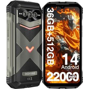 DOOGEE VMAX Plus 5G Mobiele telefoon, onbreekbaar, Android 14 [2024] 36 GB + 512 GB, onbreekbare smartphone met lichteffect 200 MP + 32 MP, 22000 mAh, Octa Core/6 Nm, 6,58 inch FHD+ 120 Hz display,